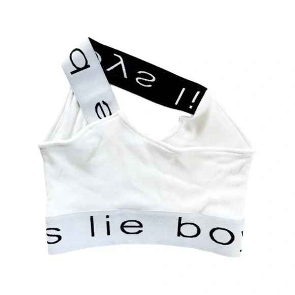 Boys Lie One Shoulder Bralette in White - Size S/M - Picture 4 of 8